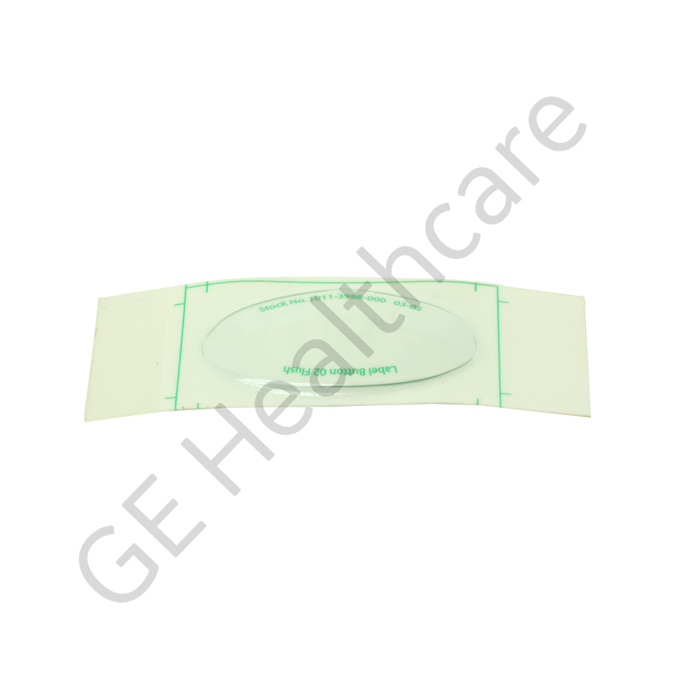 Label - Button Oxygen Flush - Able O₂ + Green Label - Button Oxygen Flush - Able O₂ + Green